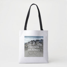 Bolsa Tote Saco Branco De Tota - Dois Corações Na Areia