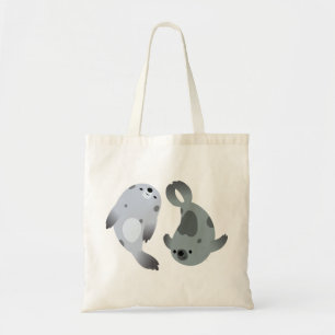 Bolsa Tote Saco brincalhão bonito de dois selos de harpa dos