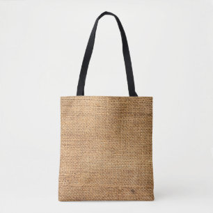 Bolsa Tote Saco Brown Burlap: Fundo do Véu Texturizado