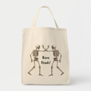 Bolsa Tote Saco Cabeças Ósseas Esqueletos