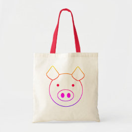 Bolsa Tote Saco colorido de tota de porco