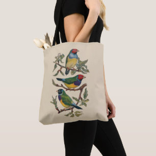 Bolsa Tote Saco colorido do presente dos pássaros da sacola