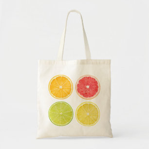 Bolsa Tote Saco com fatias de frutas de citros