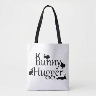 Bolsa Tote Saco com Impressão Total de Bunny Hugger (escolha