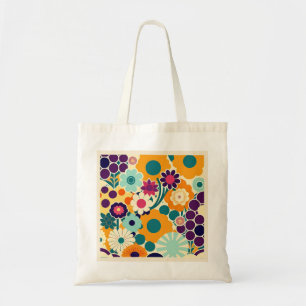 Bolsa Tote Saco com padrões florais coloridos