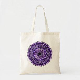 Bolsa Tote Saco com uma design de mandala roxa