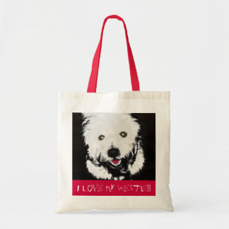 Bolsa Tote Saco com Westie Terrier