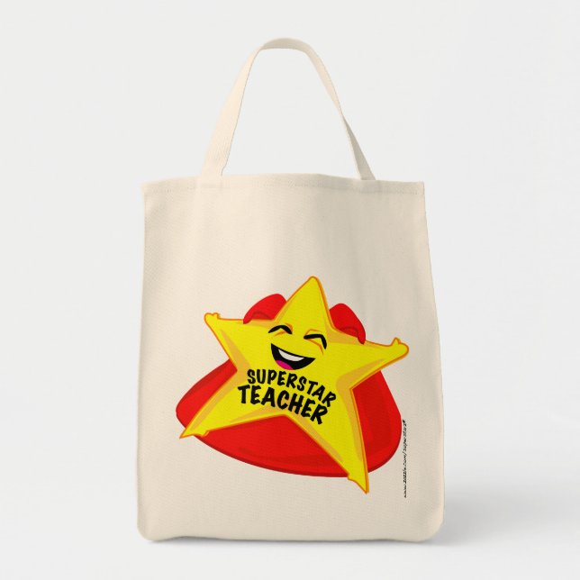 Bolsa Tote saco cómico do professor da estrela mundial! (Frente)
