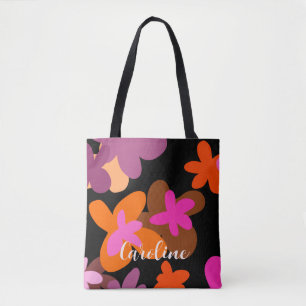 Bolsa Tote Saco cor-de-rosa de toalha