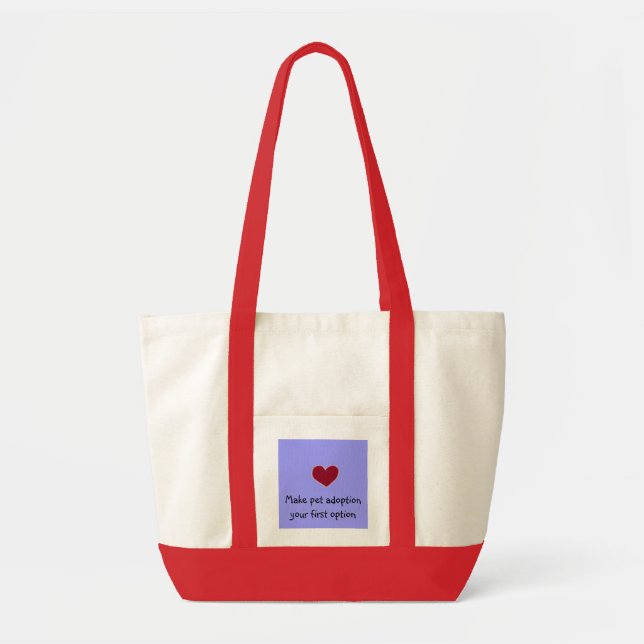 Bolsa Tote Saco da adopção do coração (Frente)