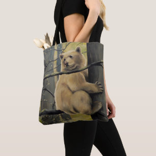 Bolsa Tote Saco da arte do urso do espírito & do urso de