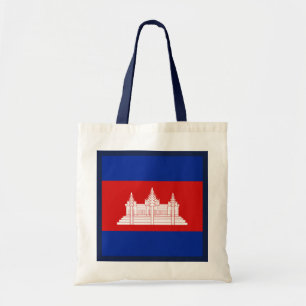 Bolsa Tote Saco da bandeira de Cambodia