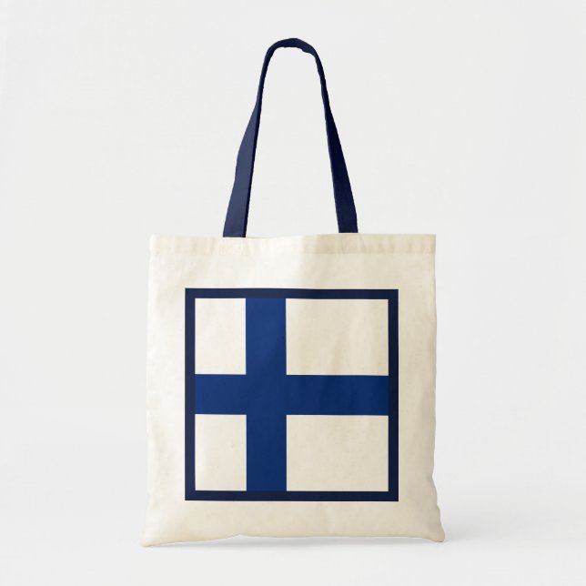 Bolsa Tote Saco da bandeira de Finlandia (Frente)