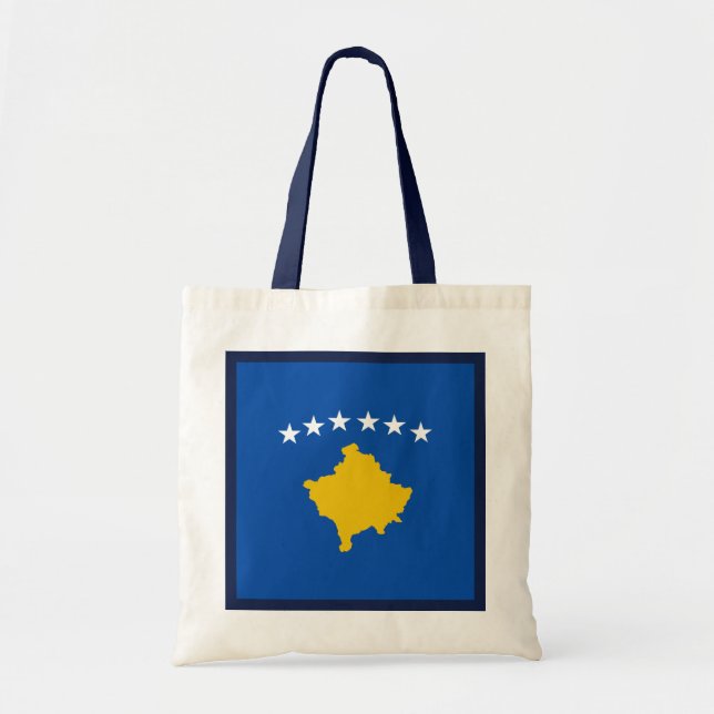 Bolsa Tote Saco da bandeira de Kosovo (Frente)