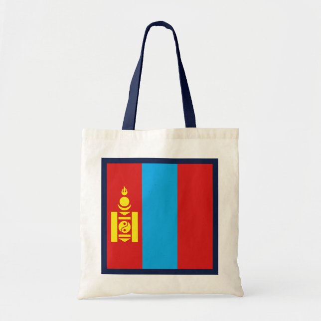 Bolsa Tote Saco da bandeira de Mongolia (Frente)