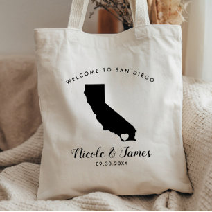 Bolsa Tote Saco da boa vinda do casamento de Califórnia para