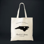Bolsa Tote Saco da boa vinda do casamento de North Carolina<br><div class="desc">Saco do presente da boa vinda do fim de semana do casamento para fora de convidados da cidade a seu casamento,  caracterizando a imagem de North Carolina.  Encha o bolsa com seus presentes favoritos.</div>