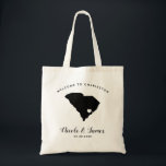 Bolsa Tote Saco da boa vinda do casamento de South Carolina<br><div class="desc">Saco do presente da boa vinda do fim de semana do casamento para fora de convidados da cidade a seu casamento,  caracterizando a imagem de South Carolina.  Encha o bolsa com seus presentes favoritos.</div>