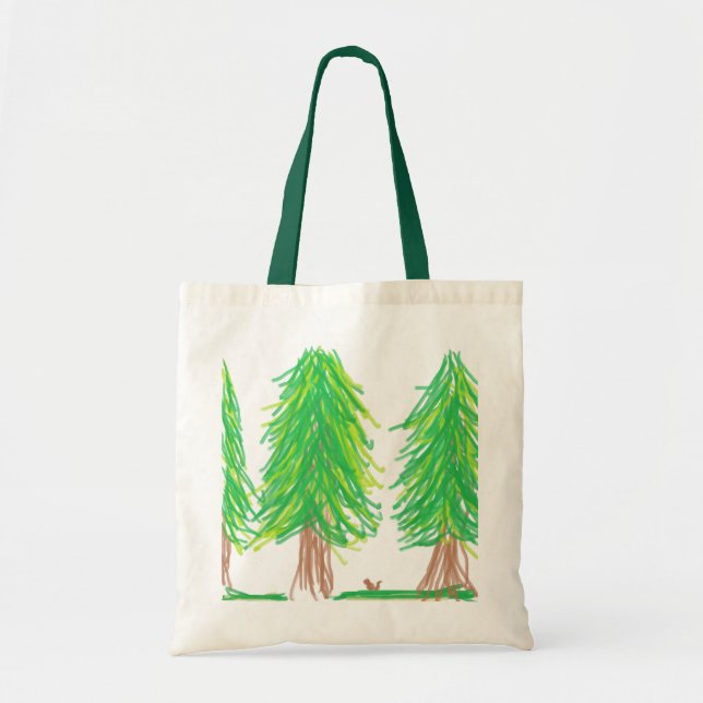 Bolsa Tote Saco da cena da floresta (Frente)