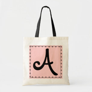 Bolsa Tote Saco da dama de honra - fundo PRETO do ROSA do
