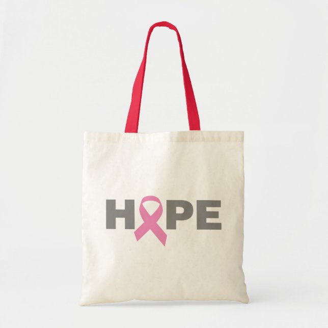 Bolsa Tote Saco da esperança do cancro da mama (Frente)