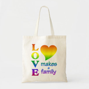 Bolsa Tote Saco da FAMÍLIA RAINBOW - escolha estilo e cor