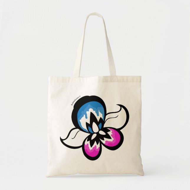 Bolsa Tote Saco da flor da arte (Frente)