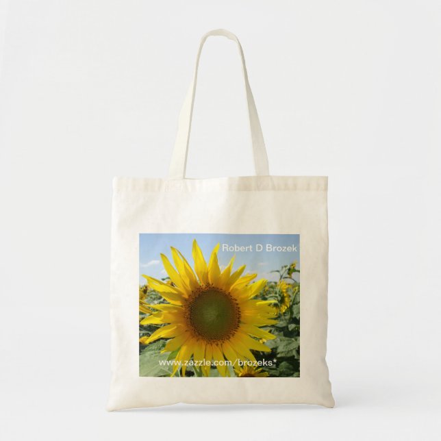 Bolsa Tote Saco da flor de Sun (Frente)