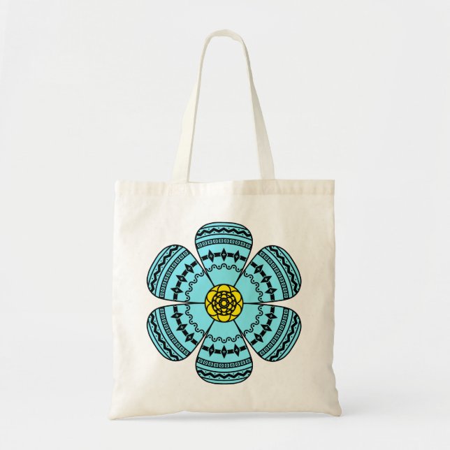 Bolsa Tote Saco da flor do hipster (Frente)