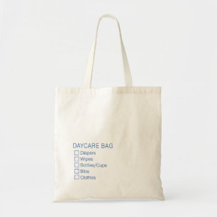 Bolsa Tote Saco da lista de verificação da guarda no azul
