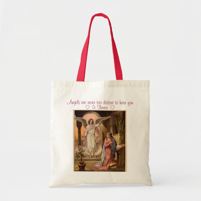 Bolsa Tote saco da mensagem do anjo (Frente)