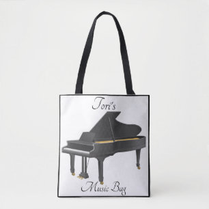 Bolsa Tote Saco da música do impressão do piano dos Tori