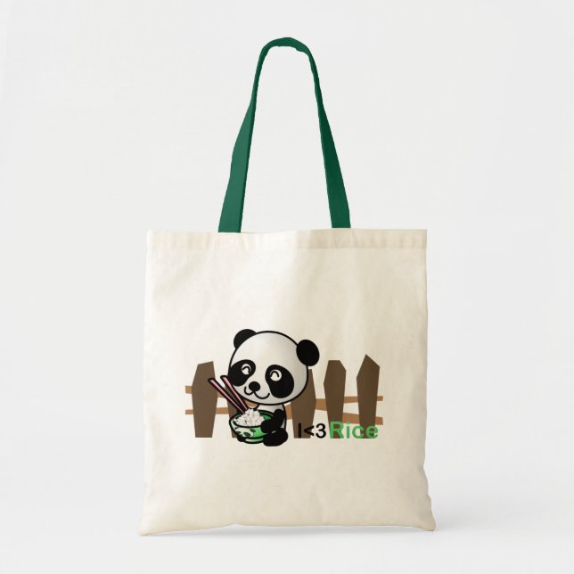 Bolsa Tote Saco da panda do arroz (Frente)
