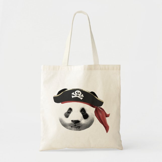 Bolsa Tote Saco da panda do pirata (Frente)