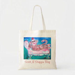 Bolsa Tote Saco da peúga N Stuffin do macaco da peúga