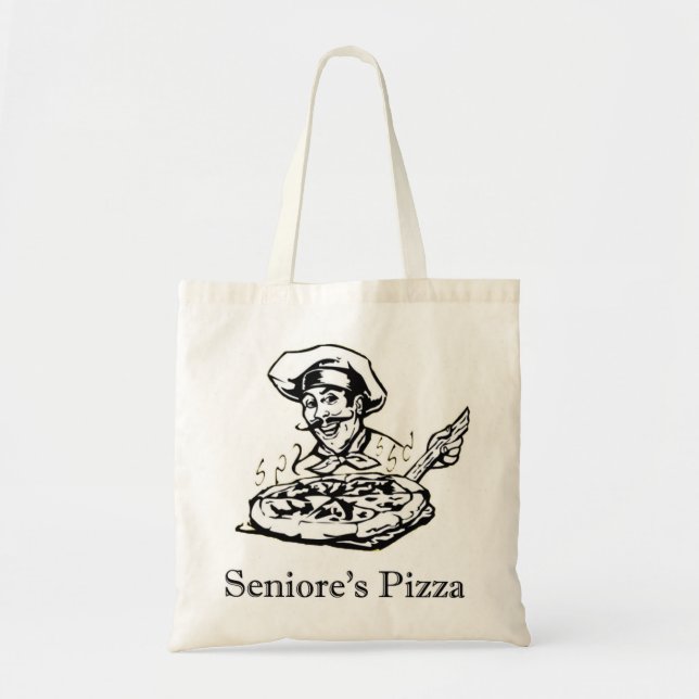 Bolsa Tote Saco da pizza B/W de Seniore (Frente)