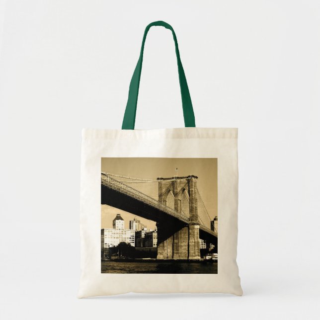Bolsa Tote Saco da ponte de Brooklyn (Frente)