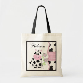 Bolsa Tote Saco da vaca da vaqueira com impressão de Chevron