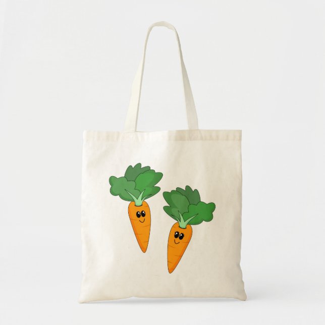 Bolsa Tote Saco das cenouras dos desenhos animados (Frente)