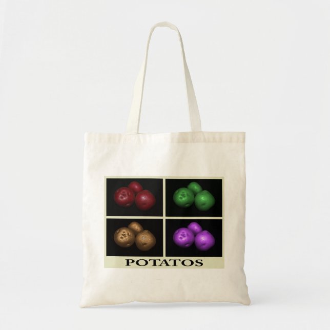 Bolsa Tote saco de 4 potatos da cor (Frente)