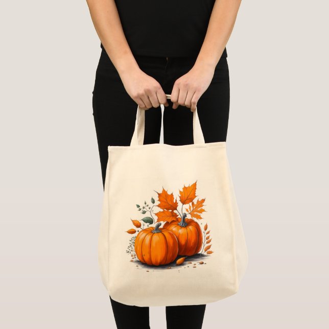 Bolsa Tote Saco de Abóbora (Frente (produto))
