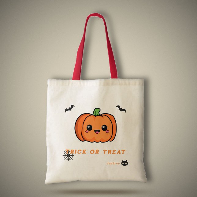 Bolsa Tote Saco de Abóbora de Abóbora (Halloween Cute Pumpkin Tote Bag)