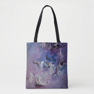 Bolsa Tote Saco de Abstrato de Arte Funky Lilac