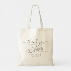 Bolsa Tote Saco de Agradecimento de Casamento
