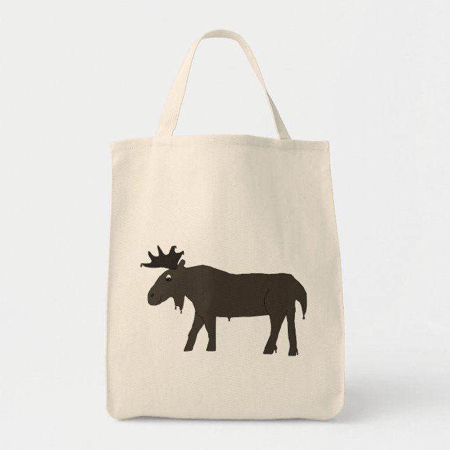 Bolsa Tote Saco de alce de chocolate (Frente)