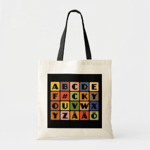 Bolsa Tote Saco de alfabetos malvados - escolha estilo e cor