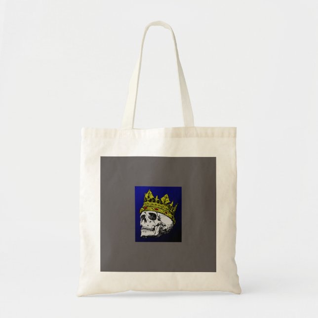 BOLSA TOTE SACO DE ALGODÃO COM REI DO CRÂNIO DO MORTO (Frente)