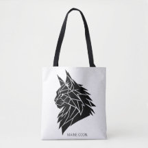 Saco de Algodão Geométrico Minimalista Maine Coon