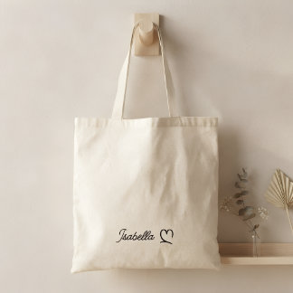 Bolsa Tote Saco de Algodão Personalizado com Nome – Minimalis