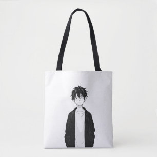 Bolsa Tote Saco de Anime Minimalista de Menino